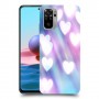 לבבות מעורפלים בכחול כיסוי מגן קשיח מעוצב ל Xiaomi Redmi Note 10 יחידה אחת סקרין מובייל