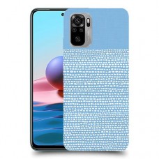נקודות לבנות בכחול כיסוי מגן קשיח מעוצב ל Xiaomi Redmi Note 10 יחידה אחת סקרין מובייל