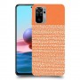 נקודות לבנות בכתום כיסוי מגן קשיח מעוצב ל Xiaomi Redmi Note 10 יחידה אחת סקרין מובייל