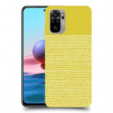 נקודות לבנות בצהוב כיסוי מגן קשיח מעוצב ל Xiaomi Redmi Note 10 יחידה אחת סקרין מובייל