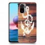 עוגן מעץ כיסוי מגן קשיח מעוצב ל Xiaomi Redmi Note 10 יחידה אחת סקרין מובייל