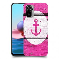 עוגן ורוד מעץ כיסוי מגן קשיח מעוצב ל Xiaomi Redmi Note 10 יחידה אחת סקרין מובייל