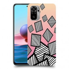 זאברה ריבועים כיסוי מגן קשיח מעוצב ל Xiaomi Redmi Note 10 יחידה אחת סקרין מובייל