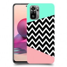 פסים במנטה ורוד כיסוי מגן קשיח מעוצב ל Xiaomi Redmi Note 10S יחידה אחת סקרין מובייל