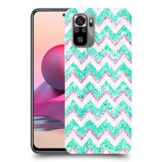 גיאומטריה טורקיז כיסוי מגן קשיח מעוצב ל Xiaomi Redmi Note 10S יחידה אחת סקרין מובייל