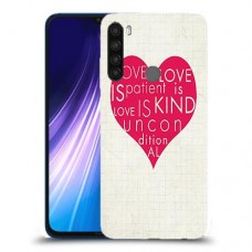 אהבה היא אדיבה כיסוי מגן קשיח מעוצב ל Xiaomi Redmi Note 8 יחידה אחת סקרין מובייל