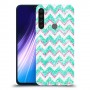 גיאומטריה טורקיז כיסוי מגן קשיח מעוצב ל Xiaomi Redmi Note 8 יחידה אחת סקרין מובייל