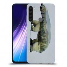 דוב לבן כיסוי מגן קשיח מעוצב ל Xiaomi Redmi Note 8 יחידה אחת סקרין מובייל