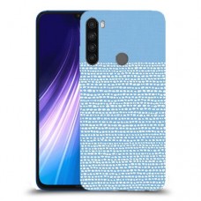 נקודות לבנות בכחול כיסוי מגן קשיח מעוצב ל Xiaomi Redmi Note 8 יחידה אחת סקרין מובייל