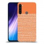 נקודות לבנות בכתום כיסוי מגן קשיח מעוצב ל Xiaomi Redmi Note 8 יחידה אחת סקרין מובייל