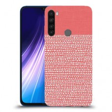 נקודות לבנות בורוד כיסוי מגן קשיח מעוצב ל Xiaomi Redmi Note 8 יחידה אחת סקרין מובייל
