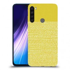 נקודות לבנות בצהוב כיסוי מגן קשיח מעוצב ל Xiaomi Redmi Note 8 יחידה אחת סקרין מובייל