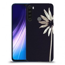פרח לבן כיסוי מגן קשיח מעוצב ל Xiaomi Redmi Note 8 יחידה אחת סקרין מובייל