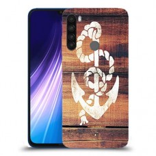 עוגן מעץ כיסוי מגן קשיח מעוצב ל Xiaomi Redmi Note 8 יחידה אחת סקרין מובייל