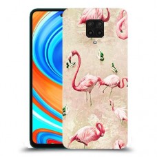 פלמינגו ורוד כיסוי מגן קשיח מעוצב ל Xiaomi Redmi Note 9 Pro יחידה אחת סקרין מובייל