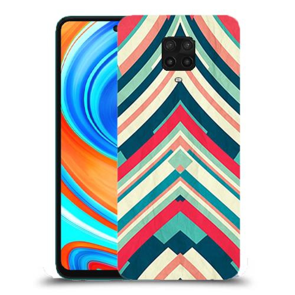 פסים בצבע כיסוי מגן קשיח מעוצב ל Xiaomi Redmi Note 9 Pro יחידה אחת סקרין מובייל