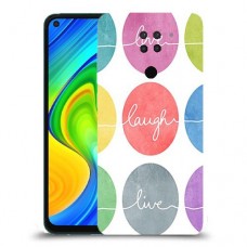 אהבה צחוק חיים כיסוי מגן קשיח מעוצב ל Xiaomi Redmi Note 9 יחידה אחת סקרין מובייל