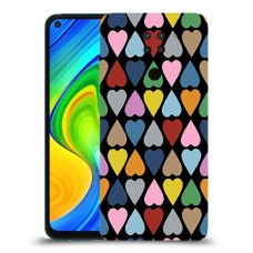 פסיפס קשת לבבות כיסוי מגן קשיח מעוצב ל Xiaomi Redmi Note 9 יחידה אחת סקרין מובייל