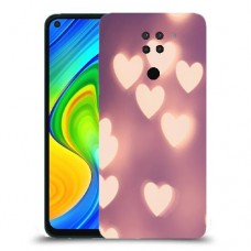 לבבות מעורפלים בחום כיסוי מגן קשיח מעוצב ל Xiaomi Redmi Note 9 יחידה אחת סקרין מובייל