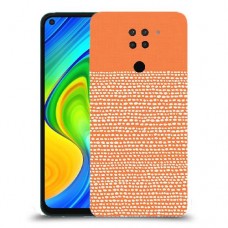 נקודות לבנות בכתום כיסוי מגן קשיח מעוצב ל Xiaomi Redmi Note 9 יחידה אחת סקרין מובייל