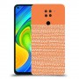 נקודות לבנות בכתום כיסוי מגן קשיח מעוצב ל Xiaomi Redmi Note 9 יחידה אחת סקרין מובייל