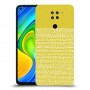 נקודות לבנות בצהוב כיסוי מגן קשיח מעוצב ל Xiaomi Redmi Note 9 יחידה אחת סקרין מובייל