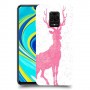 צבי ורוד כיסוי מגן קשיח מעוצב ל Xiaomi Redmi Note 9S יחידה אחת סקרין מובייל