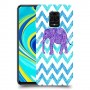 אלפנט סגול כיסוי מגן קשיח מעוצב ל Xiaomi Redmi Note 9S יחידה אחת סקרין מובייל