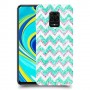גיאומטריה טורקיז כיסוי מגן קשיח מעוצב ל Xiaomi Redmi Note 9S יחידה אחת סקרין מובייל