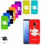 דגים כיסוי מגן קשיח בעיצוב אישי עם השם שלך ל Samsung Galaxy S9+ יחידה אחת סקרין מובייל