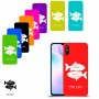 דגים כיסוי מגן קשיח בעיצוב אישי עם השם שלך ל Xiaomi Redmi 9A יחידה אחת סקרין מובייל