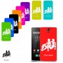 תאומים כיסוי מגן קשיח בעיצוב אישי עם השם שלך ל OnePlus One יחידה אחת סקרין מובייל