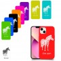 זברה כיסוי מגן קשיח בעיצוב אישי עם השם שלך ל Apple iPhone 13 יחידה אחת סקרין מובייל