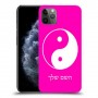סמל יינג יאנג - סין כיסוי מגן קשיח בעיצוב אישי עם השם שלך ל Apple iPhone 11 Pro Max יחידה אחת סקרין מובייל