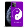 סמל יינג יאנג - סין כיסוי מגן קשיח בעיצוב אישי עם השם שלך ל Apple iPhone 11 Pro Max יחידה אחת סקרין מובייל