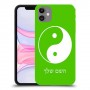 סמל יינג יאנג - סין כיסוי מגן קשיח בעיצוב אישי עם השם שלך ל Apple iPhone 11 יחידה אחת סקרין מובייל