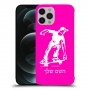 ילד סקייטבורד כיסוי מגן קשיח בעיצוב אישי עם השם שלך ל Apple iPhone 12 Pro Max יחידה אחת סקרין מובייל