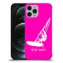 גלישת מפרש כיסוי מגן קשיח בעיצוב אישי עם השם שלך ל Apple iPhone 12 Pro Max יחידה אחת סקרין מובייל