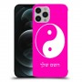 סמל יינג יאנג - סין כיסוי מגן קשיח בעיצוב אישי עם השם שלך ל Apple iPhone 12 Pro Max יחידה אחת סקרין מובייל