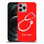 רופא סטטוסקופ כיסוי מגן קשיח בעיצוב אישי עם השם שלך ל Apple iPhone 12 Pro Max יחידה אחת סקרין מובייל
