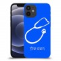 רופא סטטוסקופ כיסוי מגן קשיח בעיצוב אישי עם השם שלך ל Apple iPhone 12 mini יחידה אחת סקרין מובייל