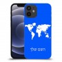 מפת העולם כיסוי מגן קשיח בעיצוב אישי עם השם שלך ל Apple iPhone 12 mini יחידה אחת סקרין מובייל