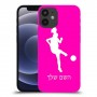 כדורגל - אישה כיסוי מגן קשיח בעיצוב אישי עם השם שלך ל Apple iPhone 12 mini יחידה אחת סקרין מובייל