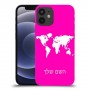 מפת העולם כיסוי מגן קשיח בעיצוב אישי עם השם שלך ל Apple iPhone 12 mini יחידה אחת סקרין מובייל