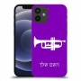 חצוצרה כיסוי מגן קשיח בעיצוב אישי עם השם שלך ל Apple iPhone 12 mini יחידה אחת סקרין מובייל