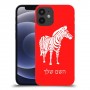 זברה כיסוי מגן קשיח בעיצוב אישי עם השם שלך ל Apple iPhone 12 mini יחידה אחת סקרין מובייל