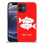 דגים כיסוי מגן קשיח בעיצוב אישי עם השם שלך ל Apple iPhone 12 mini יחידה אחת סקרין מובייל