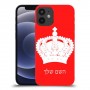 כתר מלכותי כיסוי מגן קשיח בעיצוב אישי עם השם שלך ל Apple iPhone 12 mini יחידה אחת סקרין מובייל