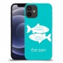 דגים כיסוי מגן קשיח בעיצוב אישי עם השם שלך ל Apple iPhone 12 mini יחידה אחת סקרין מובייל