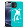 ילד סקייטבורד כיסוי מגן קשיח בעיצוב אישי עם השם שלך ל Apple iPhone 12 mini יחידה אחת סקרין מובייל